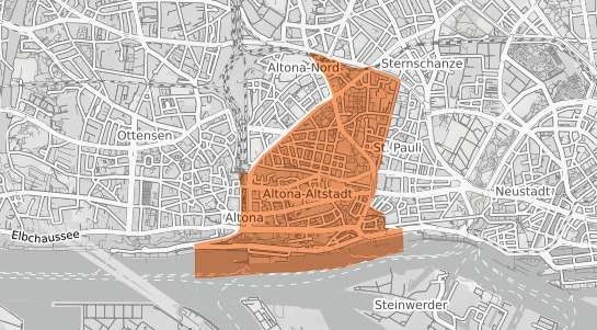 Mietspiegelkarte Hamburg Altona Altstadt